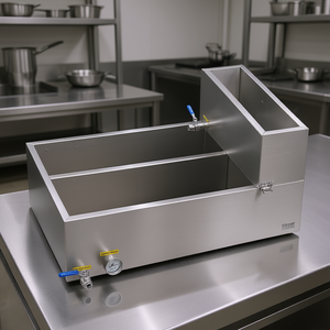 Évaporateur de sirop d'érable Vevor en acier inoxydable 304 avec vannes et thermomètre, usage professionnel pour cuisine commerciale - Product Image 2