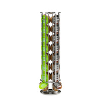Support de capsules à café moderne en acier inoxydable réglable, facile à installer, type sur pied pour boissons