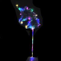 Ballons LED à bulles transparents pour mariage, ballons Bobo pour fête d'anniversaire, décorations pour enfants, jouets de Noël, ballons lumineux