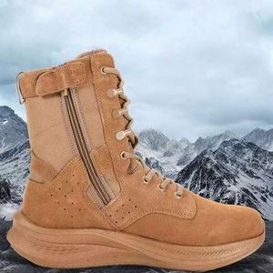 Winter Warm Snow Boots Stylish Men's Work Boots with Waterproof and Anti Slip Features Genuine Leather Large Size Walking Boots - Product Image 2
