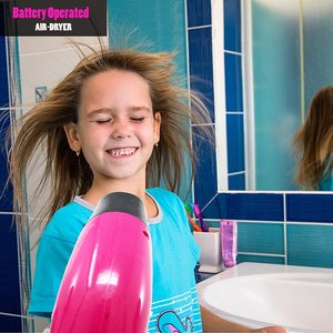 Conjunto de salón de belleza para niños, juguete de simulación de moda con bolsa de cosméticos, secador de pelo, rizador, paleta de rubor - Product Image 5