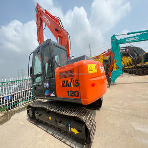 Excavatrice sur chenilles d'occasion de marque japonaise Hitachi ZAXIS 120, équipée d'un moteur, d'une pompe et d'une boîte de vitesses pour les travaux de construction - Product Image 2