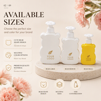 Flacon pompe en mousse en forme de fleur, 300 ml, 500 ml, en plastique PET, finition mate, distributeur mignon pour le lavage des mains des enfants