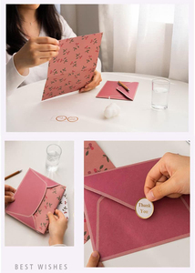 Enveloppe en papier de luxe personnalisée avec rubans, carte cadeau, lettre pour invitation de <span class=keywords><strong>mariage</strong></span> - Product Image 6