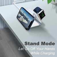 Station de charge magnétique pliable portable avec logo personnalisé, chargeur sans fil 3 en 1 rapide 15W qi pour téléphones Android et iPhone