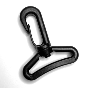 <span class=keywords><strong>Mousqueton</strong></span> à sangle rotative noir, en plastique, pour tissage, lot de 10 pièces, pour lanière et sac à dos - Product Image 4