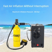 Compresseur d'air pour équipement de plongée DIDEEP à piles, cuivre/aluminium, 220V, haute pression 30MPa, arrêt automatique, écologique, 300W