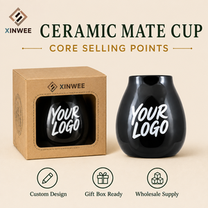 Juego de Tazas de Cerámica Personalizadas de 350 ml, Color Verde <span class=keywords><strong>Mate</strong></span>, para Té - Product Image 1