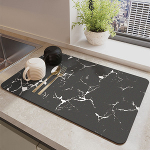 Tapete Absorbente para Encimera de Cocina de Mármol, 40x60 cm, Diseño Moderno para Área del Fregadero - Product Image 1