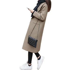 En stock femmes laine Midi manteaux décontracté uni costume mince pardessus dame hiver grande taille longs Blazers manteau vestes - Product Image 4