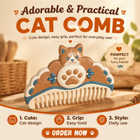 Nouvelle Arrivée Brosse de Toilettage Portable en Céramique Patte de Chat Dessin Animé pour Animaux de Compagnie, Brosse de Massage pour Chats et Chiens, Vente en Gros, Logo Personnalisé