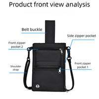 Porte-cartes d'identité, porte-passeport, porte-cartes de voyage, porte-billets multifonction RFID, portefeuille bandoulière, pochette pour téléphone, unisexe