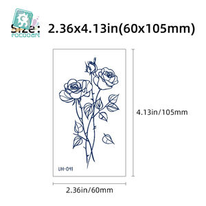 Vente en gros de plus de 8000 motifs de tatouages temporaires imperméables, résistants à la transpiration, longue durée (2 semaines), papillons, fleurs, tatouages semi-permanents - Product Image 6