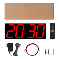 Horloge murale numérique LED personnalisée de 6 pouces avec récepteur IR