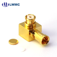 Connecteur femelle LWMC SMF à angle droit à souder pour câble Gore 3506 jusqu'à 18 GHz