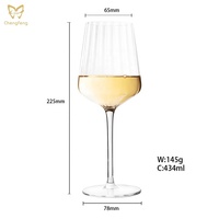 Nouveau Offre Spéciale bande gobelet Lunettes Petite Tige Dégustateur verres à Vin Rouge gagner en verre
