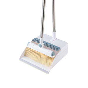 New Design Durable Material Plastic Household Cleaning Broom And teeth design Dustpan Set