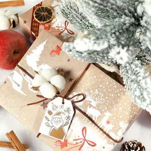 Wholesale 80g <b>Christmas</b> Kraft <b>Paper</b> Tissue 43*300cm Gift Luxury Custom Packaging <b>Wrapping</b> <b>Paper</b> <b>Roll</b> - Product Image 3