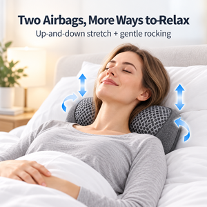 Smart <b>Neck</b> Massage <b>Pillow</b> Airbag Heat Vibration Massager Ergonomic Support Cushion <b>for</b> Home Office <b>Travel</b> - Product Image 5