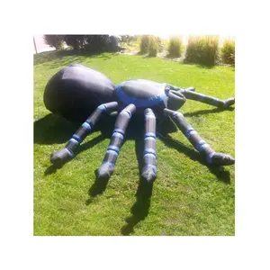 Giant Halloween Event Decoration Roof Top Black Inflatable Halloween Spider Scorpion Model For Advertising