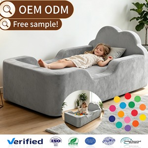 Canapé-lit inclinable pour enfants et bébés, en mousse compressée sans os, à faible hauteur, pour salon - Product Image 1