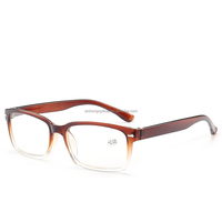 Prêt à expédier gris noir rouge Rectangle lunettes de lecture pour femmes et hommes léger rétro PC cadre pas cher accessoire