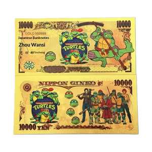 5 types de billets de banque des Tortues Ninja Adolescentes de Chine, billets d'anime avec dorure à chaud, objets de collection pour cadeaux d'affaires - Product Image 5