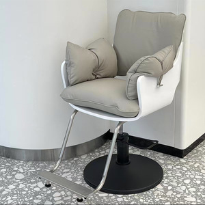 Modern White Barber Chair Hydraulic Salon Styling Chair Padded Cushion <b>Armchair</b> for Beauty Studio - Product Image 3