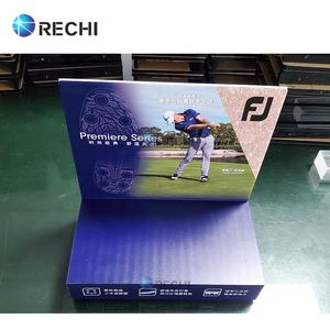 RECHI montate a parete in acrilico scarpe <span class=keywords><strong>di</strong></span> lusso Retail POS espositore con HD UV stampa segnaletica per le scarpe da Golf organizzatore espositore - Product Image 1