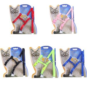 Chats Furets Animaux Collier de harnais de poitrine réglable avec laisse Ensemble de 11 <span class=keywords><strong>couleurs</strong></span> - Product Image 2