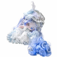 Poupée en peluche Lolita personnalisée avec robe en dentelle, cheveux longs bouclés et bonnet perlé, objet de collection, vente en gros