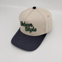 Gorra de Béisbol Bordada Personalizada de Lujo, 5 Paneles, Algodón de Alta Calidad, Dos Tonos, Logotipo 3D en Relieve, Gorras Deportivas para Hombre, Venta al Por Mayor