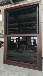 Glissière verticale en verre noire insonorisée personnalisable de double d'alliage d'aluminium accrochant des fenêtres conception moderne ouragan résistant aux chocs - Product Image 5