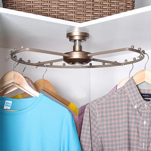 Cesto Portabiancheria Rotante Multifunzionale a 3 Livelli per Armadio <span class=keywords><strong>Angolare</strong></span> - Product Image 5