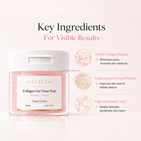 Tampons nettoyants coréens personnalisés avec marque privée pour le soin de la peau, collagène, gel tonique, collagène, vitamine végétalien pour le visage