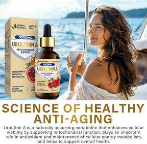 Julong OEM Urolithin A Flüssige Tropfen, Unterstützung gegen Alterung und für Mitochondrien, Urolithin A Flüssigkeit 60ml Granatapfelextrakt Urolithin A Tropfen - Product Image 3