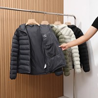 Veste d'hiver unisexe longue, imperméable, coupe-vent, respirante, anti-UV, ultra-légère, chaude, pliable, portable, avec fermeture éclair, douce
