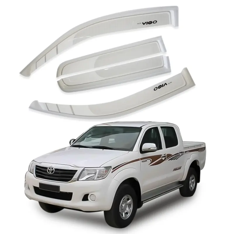 Prezzo di fabbrica Auto porta finestra defletteur visiera Auto parabrezza deflettori parapioggia acrilico 50 pz 20-30 giorni per Toyota HILUX VIGO