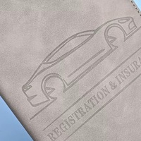 Portefeuille personnalisé en cuir PU pour documents d'immatriculation et d'assurance de voiture, organiseur de papiers automobiles