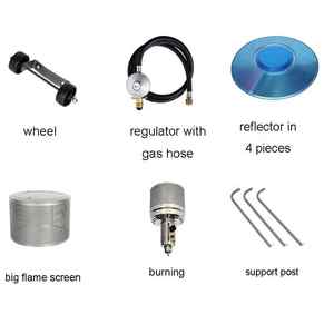 Pemanas teras meja baja tahan karat portabel, pilihan Gas LPG atau LPG/propana untuk ruang luar ruangan & pemanasan - Product Image 5