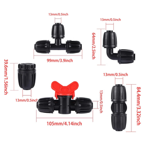 Conector Divisor de Manguera de 1/2 a 1/4 de Pulgada, Acoplamiento de Tubería de 16 mm, Accesorio de Microirrigación por Goteo para Agricultura - Product Image 2