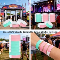 Bracelets Tyvek personnalisés, imperméables, jetables, en papier synthétique, pour événements, parcs d'attractions, fêtes et autres occasions.