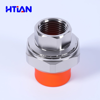 L'usine HTIAN en Chine propose des matériaux de plomberie PPR orange en gros, norme ISO PN25 haute pression