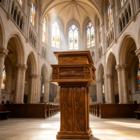 Pupitre d'église liturgique en bois de haute qualité, mobilier de sanctuarium pour rassemblements religieux