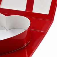 Boîtes rigides en matériaux recyclés en forme de lettre unique, couleur rouge, populaires pour la Saint-Valentin, pour fleurs et chocolats