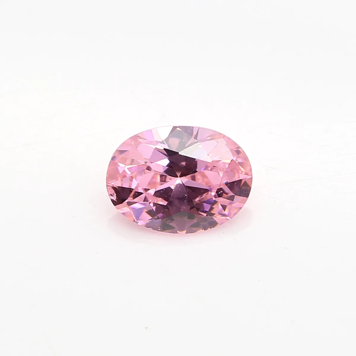 Alta qualidade cz diamante sintético oval forma rosa cz pedra