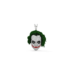 Colgante Infantil Joker Iced de Plata de Ley Chapado en Oro de 18K, Inspirado en el Villano Icónico de Gotham, con Incrustaciones Completas de Circonitas Cúbicas - Product Image 6