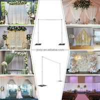 Support de toile de fond pour photomaton, cadre de toile de fond réglable en tuyau et drapé, toile de fond de cérémonie de mariage robuste