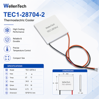 Module de réfrigération TEC1-28704 résistant aux cycles thermiques, 50x50x4,4 mm, 81,4 W, pour le contrôle de la température des chambres environnementales