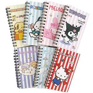 Cute Stationery Cartoon Kawaii School Supplies Memo Pad Notepad Sanrio Kuromi Spiral Notebook For Children